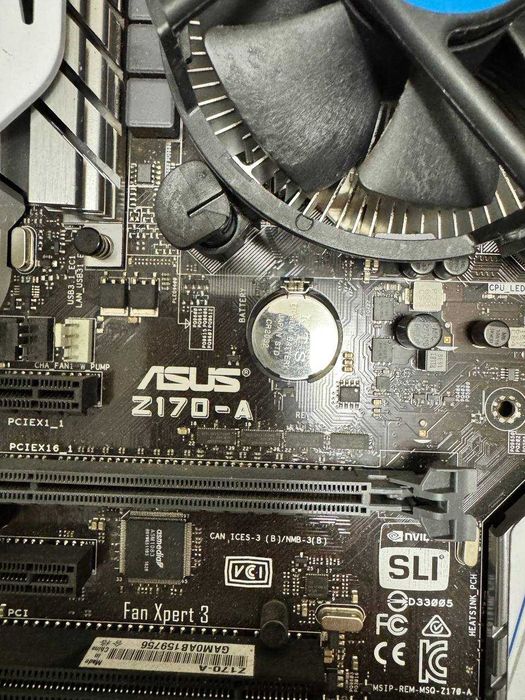 Комплект: ASUS Z170-A + i3-7100 + 4GB DDR4 + кулер