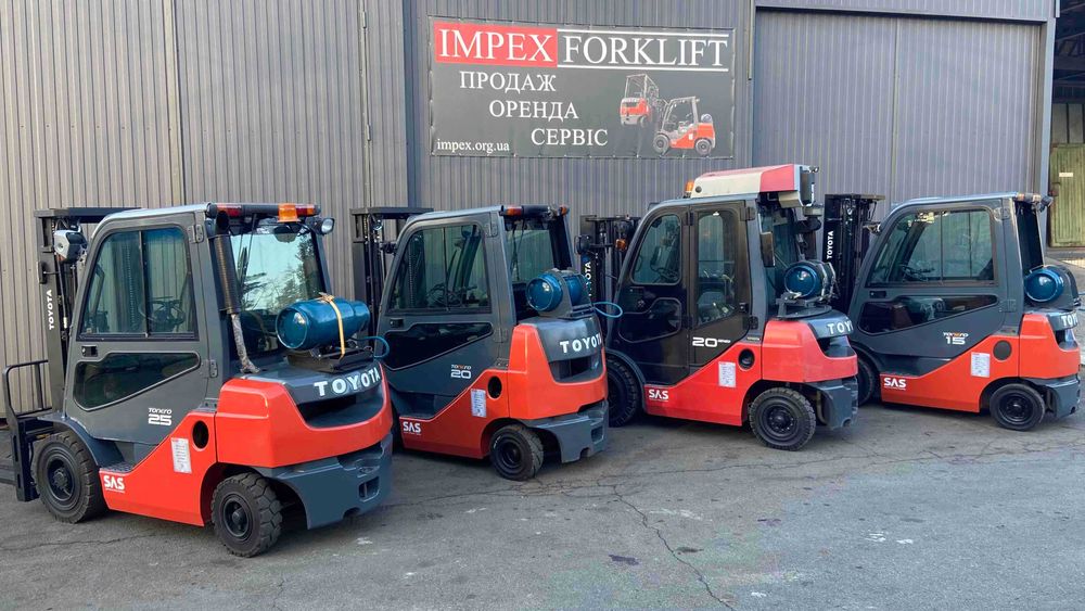 Навантажувач газ TOYOTA 02-8FGF25, підйом-4.3м, 2019рік, кабіна, 5069мг