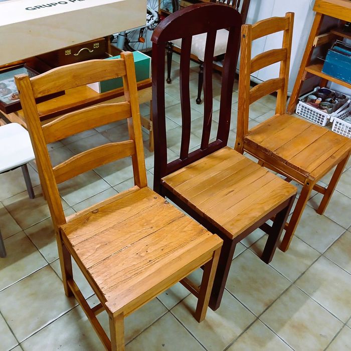 Conjunto de 3 cadeiras de cozinha