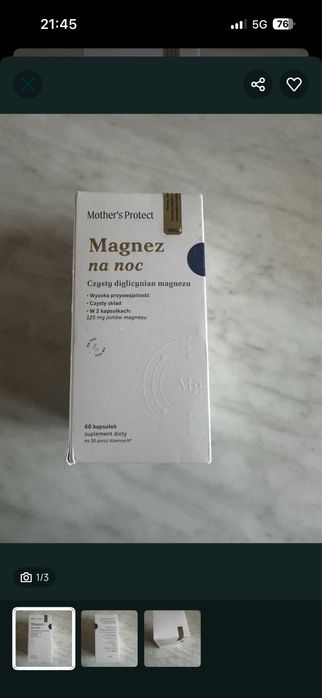 Mother's Protect magnez na noc suplement diety 60 tabletek nowe
