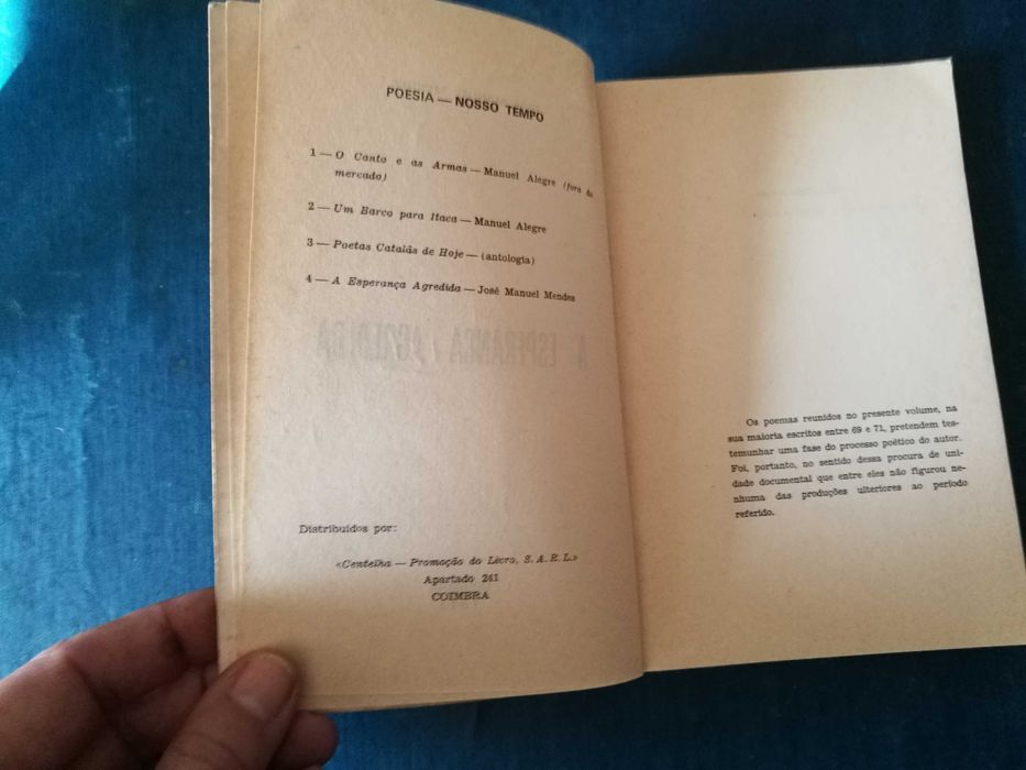 A Esperança Agredida - José Manuel Mendes