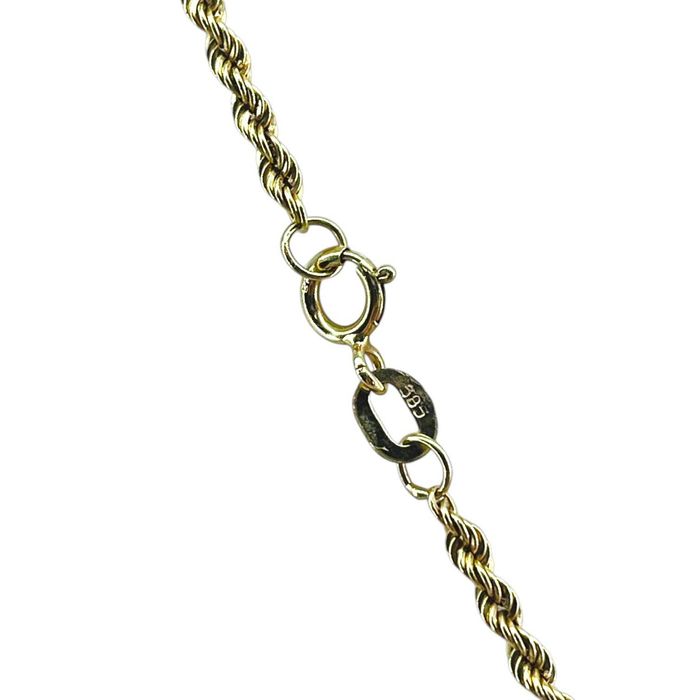 zjawiskowy złoty łańcuszek splot Korda 2,61G 585 49CM