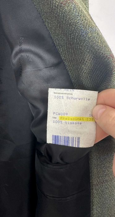 Marynarka wełniana DANIEL HECHTER PARIS Tweed krata casual country r. L