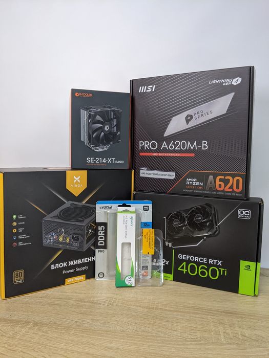 ПК rtx4060ti 16gb ryzen 5 7500f ddr 32 gb озу ssd m2