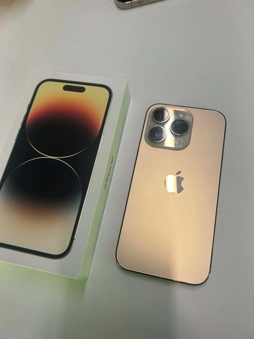 OKAZJA! iPhone 14 Pro 128GB Gold z pudełkiem (bateria 100%)