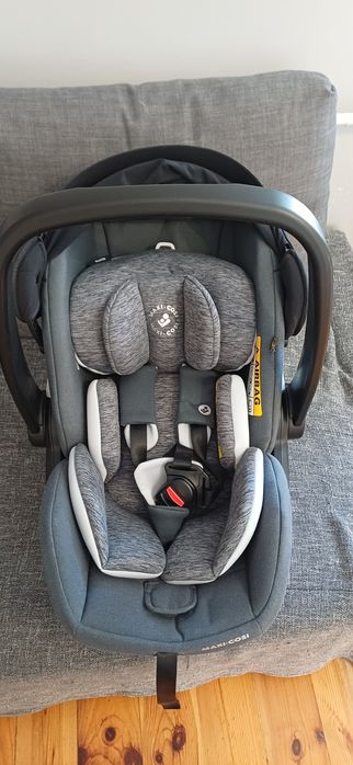 Fotelik 0-13 kg jak nowy, Maxi Cosi marble, baza isofix