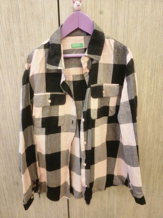 Benetton Plaid Shirt
