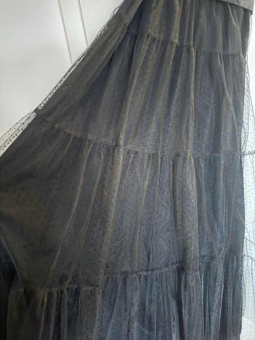 Czarna dluga sukienka Zara r. M bal studniówka karnawał