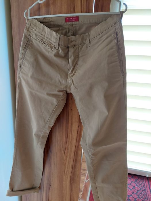 Spodnie męskie beżowe