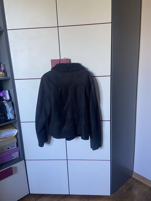 Czarne Futerko Kożuszek Sinsay M Viral Coquette Jesień Zima Hit