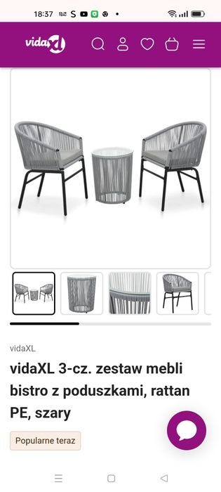 Komplet mebli tarasowych