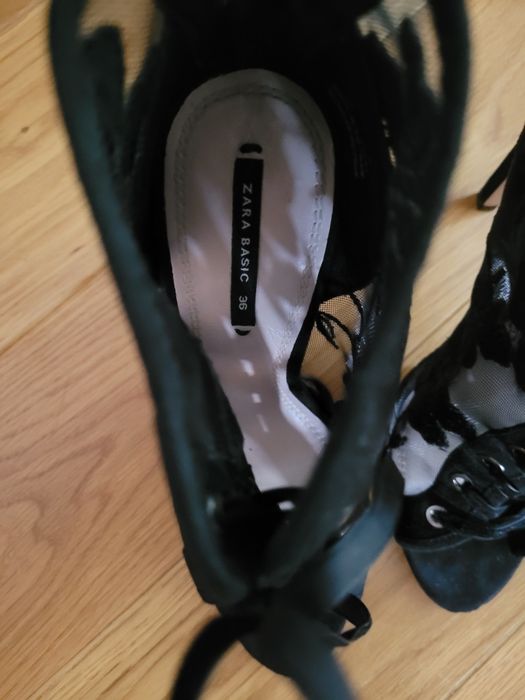 Botki/ czółenka  koronkowe r. 36 zara nowe