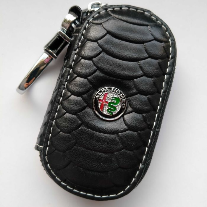 Alfa Romeo – skórzane etui na kluczyk + brelok | PREZENT