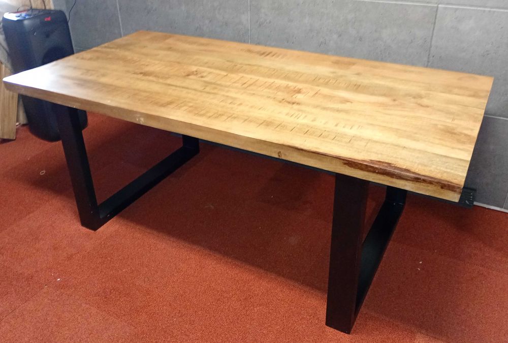 Piękny stół industrialny dębowy 200 cm x 100 cm