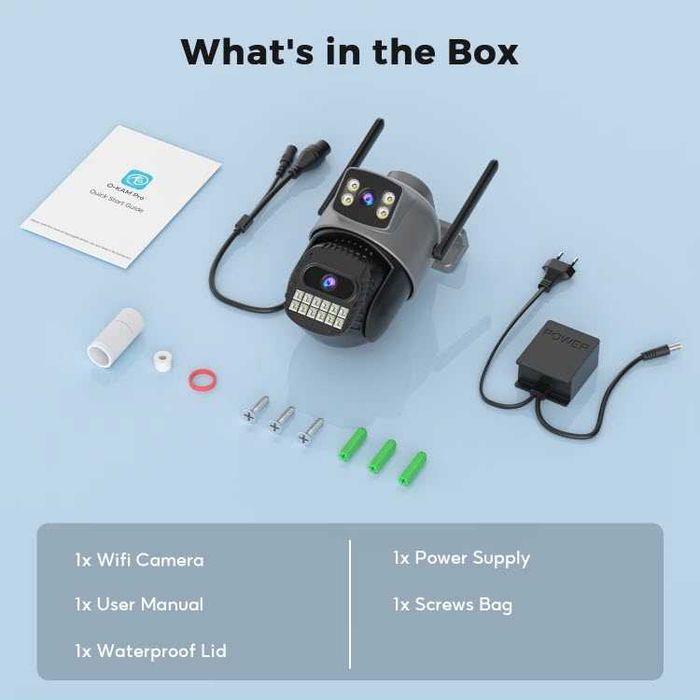 Поворотная WiFi IP камера A22YQ 10MP Wi-Fi 5Ghz и 2,4Ghz O-KAM Pro