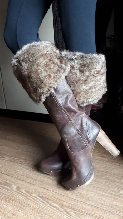 Piękne skórzane buty kozaki Venezia r.41 jak nowe!