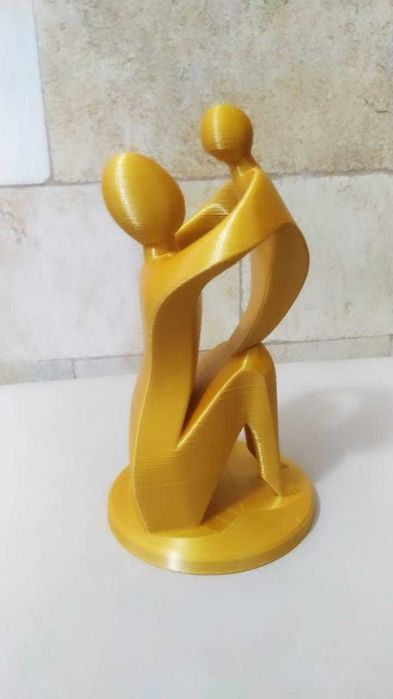 Estátua mãe filho decorativa impressa em 3D Dia das mães Mother's Day