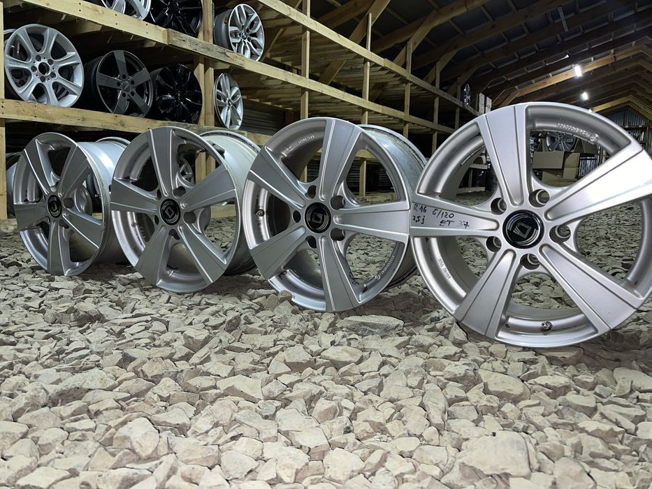 Диски титани 5/120 R16 7.5J ET37 універсальні 4шт без ремонтів
