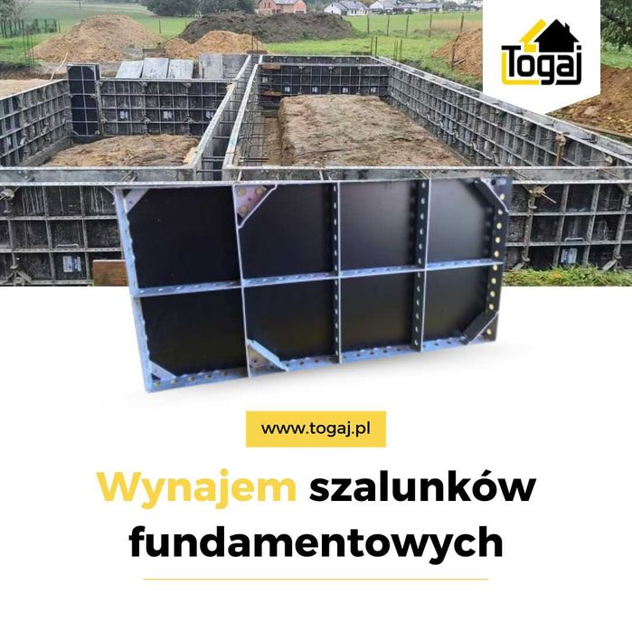 Szalunki systemowe stropowe ścienne fundamentowe stemple wynajem podpory skośne pionujące zaciski blaty dźwigary głowice trójnogi ankry ściągi słupy