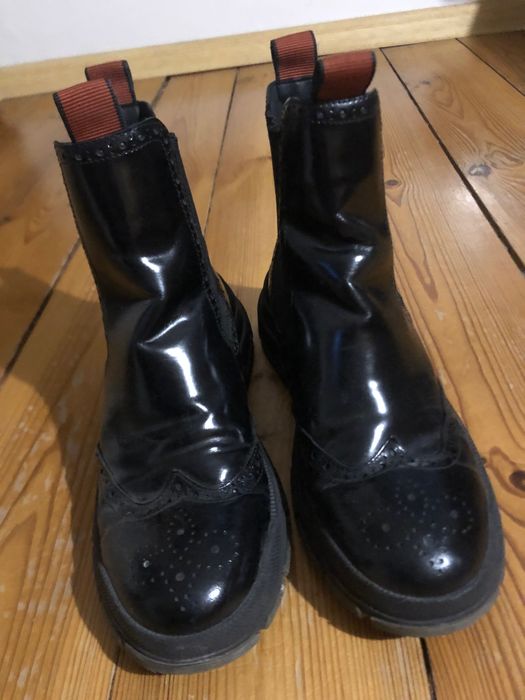 Marc O'Polo buty botki sztyblety na platformie za kostkę 39- 25,5cm
