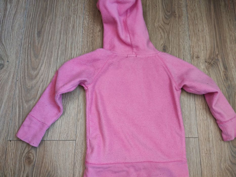 Gap różowy hoodie bluza z kapturem dla dziewczynki ciepła zima 110 cm