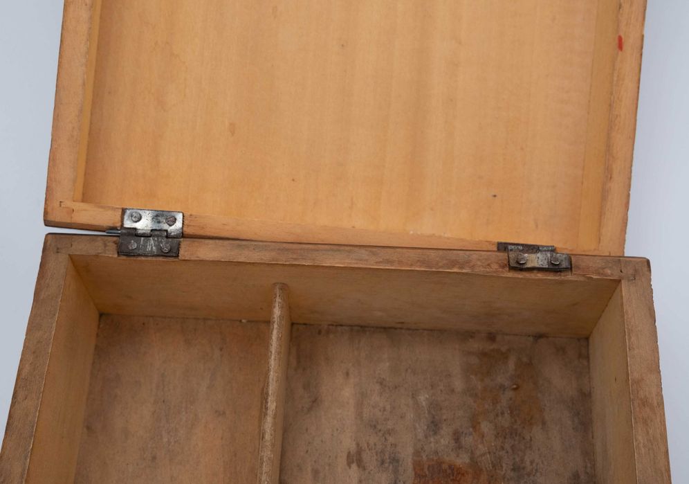 Szkatułka drewniana pirografia cepelia