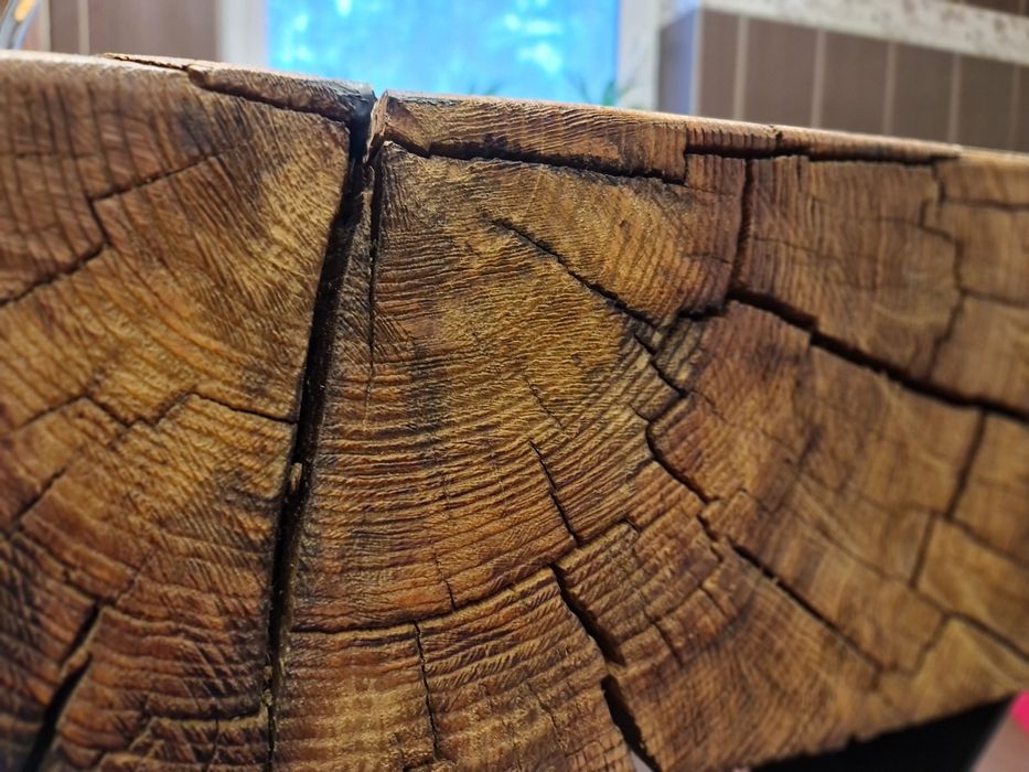 Blat drewniany umywalka drewniana nablatowa nowoczesna z monolitu dębu