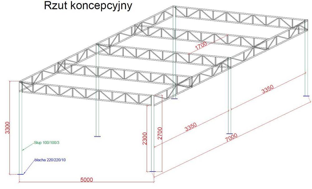 Konstrukcja stalowa hala magazyn wiata garaż modułowa