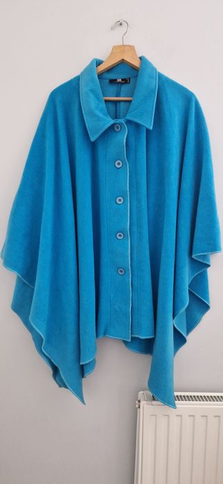 Cudna welurowa  peleryna/ ponczo Unisex  Made in Peru w Doskonały