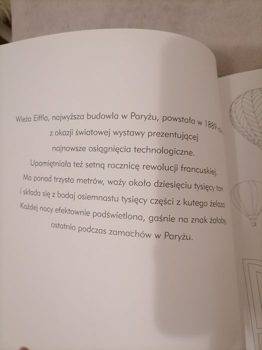 Kolorowanka Paryż Kreatywność i relaks