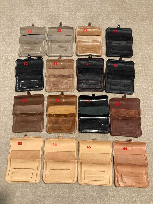 Bolsa em pele / couro para tabaco de enrolar - feito á mão