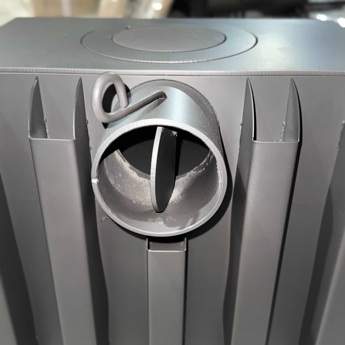 Піч буржуйка зі склом "Камін Батарея", тривалого горіння, метал 4мм