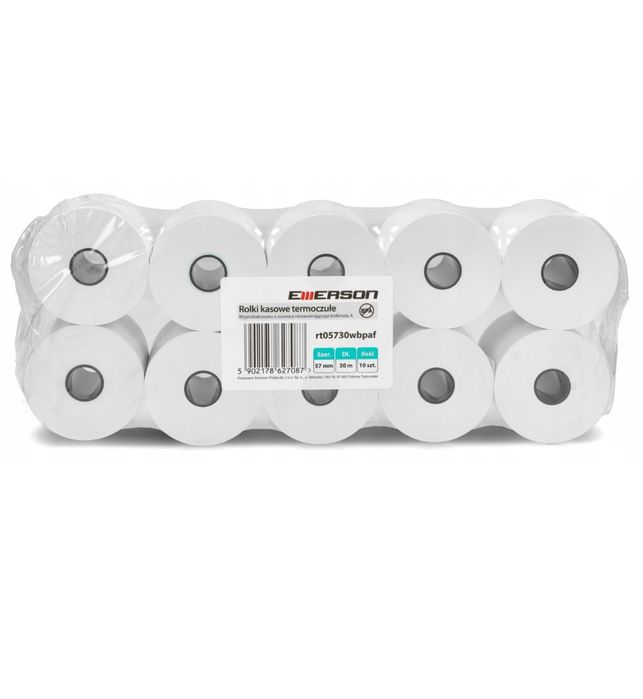 ROLKI TERMICZMNE 57mm / 30m 30szt. EMERSON do kas fiskalnych