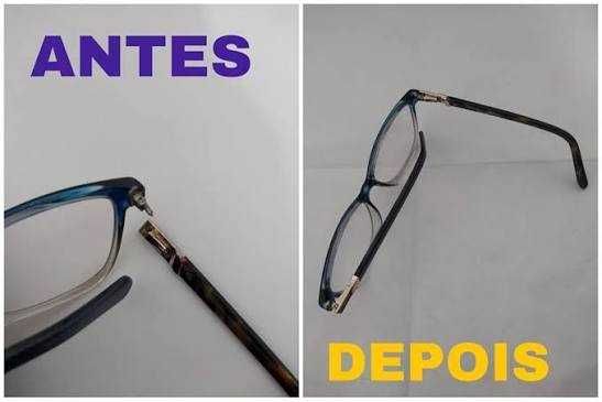 Reparo e reposição de molas de óculos.