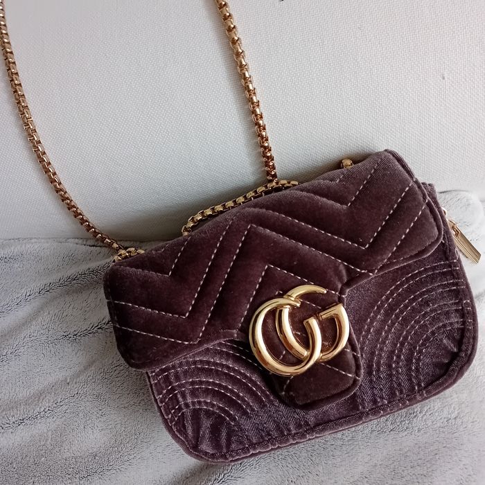 Torebka Gucci Marmont  brąz na łańcuszku