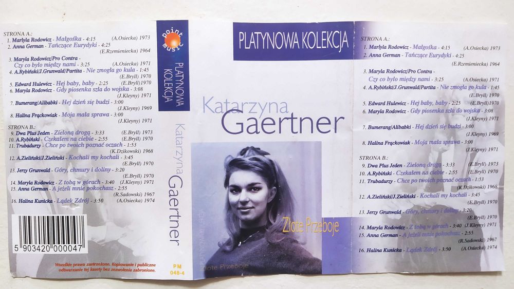 Katarzyna Gaertner Platynowa Kolekcja Złote Przeboje kaseta