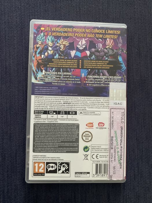 Jogo DragonBall Fighter ZNintendo Switch Usado