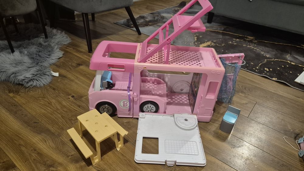 Kamper Barbie duży rozkładany