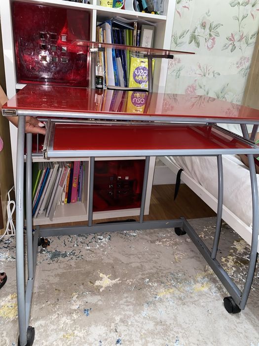 Mesa de vidro.