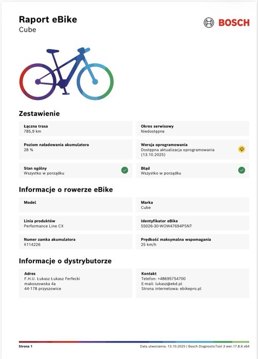 Raty 0%, 12m-cy gwar. CUBE (XL) STEREO 160 TM 750Wh, 780km, 27,5"[424]