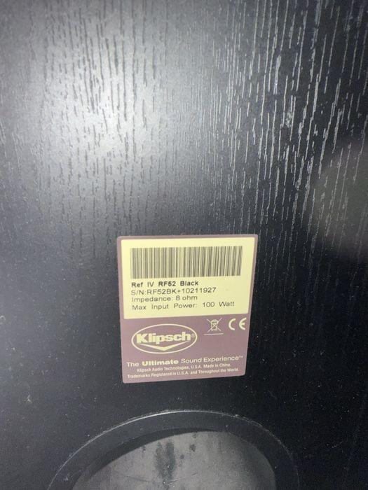 Klipsh RF 52 Black reference