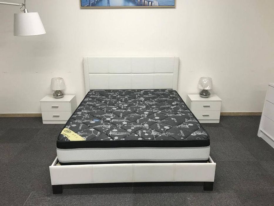 Cama de casal branca com estrado nova - entrega gratuita