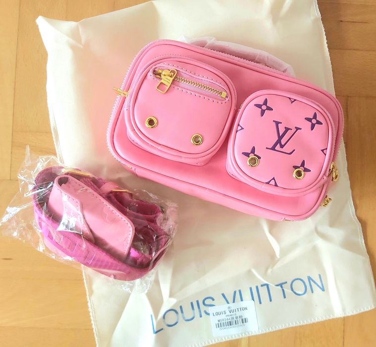 Louis vuitton LV Utility cross-body różowa torebka monogram pouchette