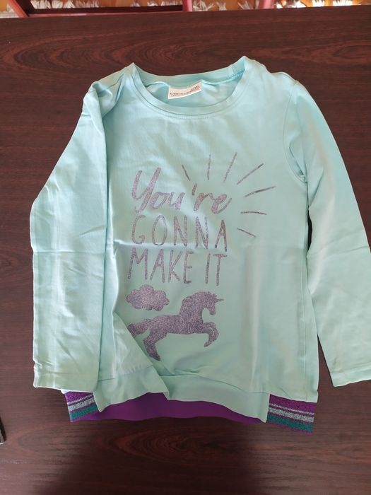 Spodnie, legginsy,bluzka komplet 110