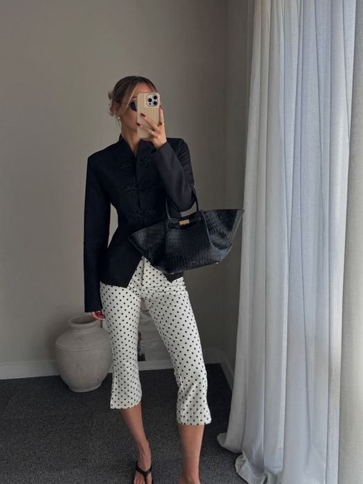 Капрі  бріджи zara в горошок