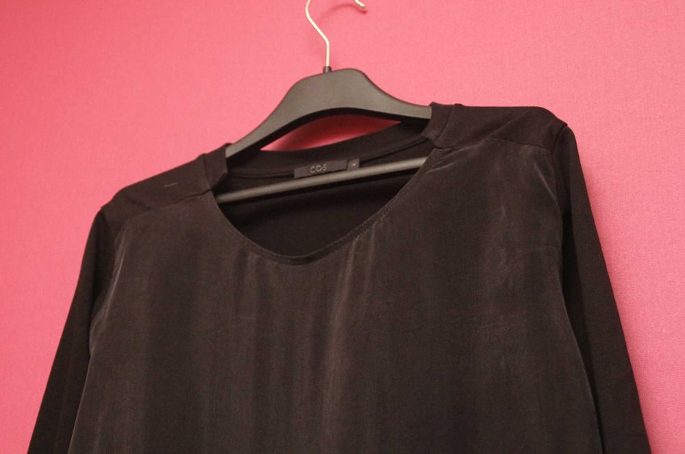 COS L блуза из хлопка и cupro