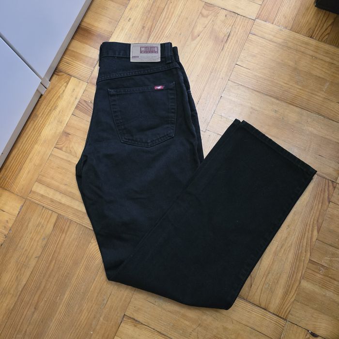 Spodnie Mustang nevada mom jeans L wysoki stan czarne grube 32/32