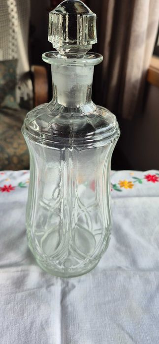 Garrafa de vidro antiga com gravação ROMARIZ