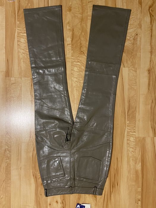 JP XS 34 spodnie skórzane damskie pas70cm brązowe nowe