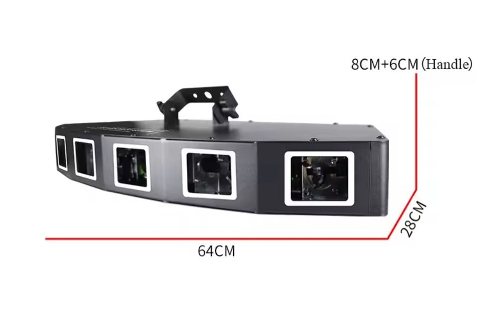 Luz de laser de varredura RGB de 6 furos Luz de palco DMX-B26